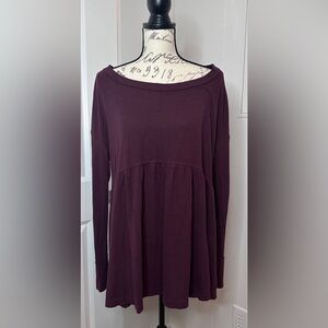 Free People Plum/Burgundy Tunic Top